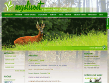 Tablet Screenshot of myslivost.jesenicko.eu